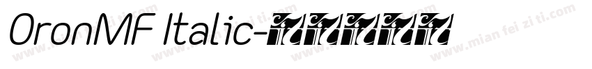 OronMF Italic字体转换